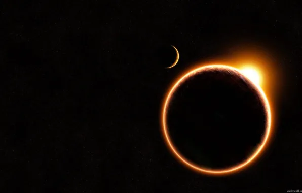 The sun, planet, Eclipse