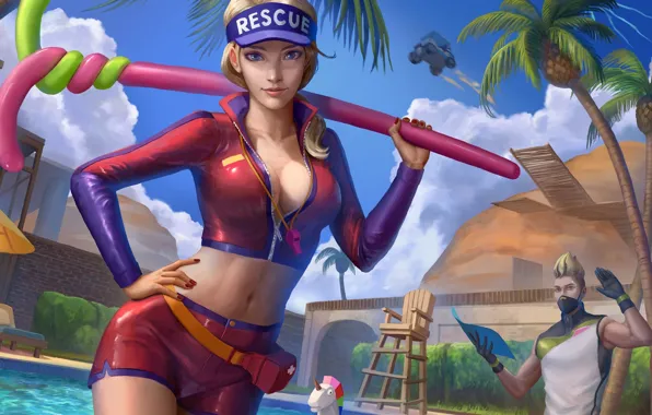 Picture girl, guy, Fortnite
