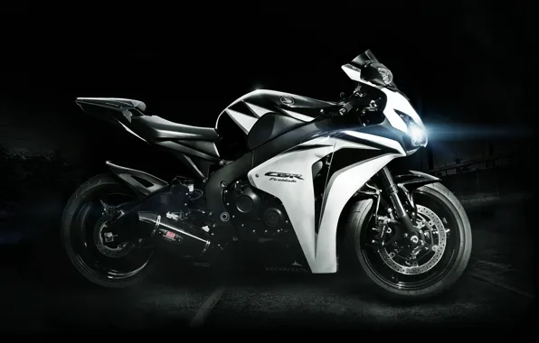 Picture white, light, black, lights, white, honda, bike, Honda