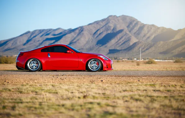 Car, tuning, red, Nissan, rechange, nissan 350z