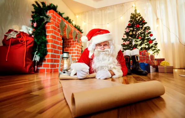 Paper, room, holiday, hat, toys, lamp, boots, glasses