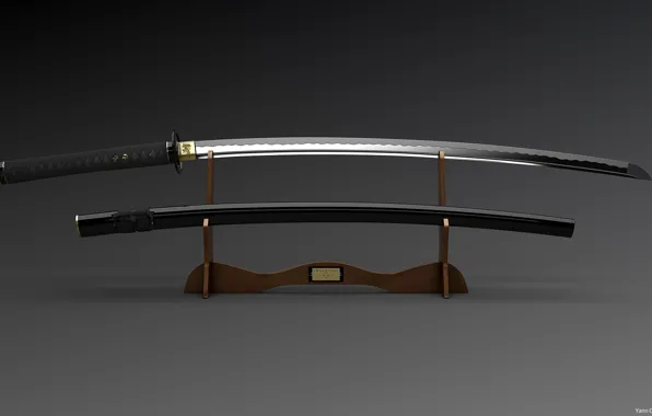 Picture black, Sword, Weapons, Katana