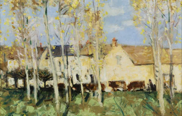 Landscape, picture, Pierre Eugène Montesin, Pierre-Eugene Montezin, Misy-Sur-Yon