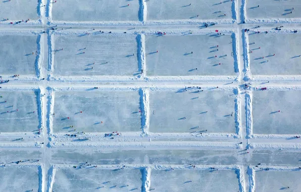 Picture Wisconsin, USA, championship, pond hockey, Eagle River