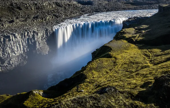 Squirt, river, stream, Iceland, waterfall Dettifoss