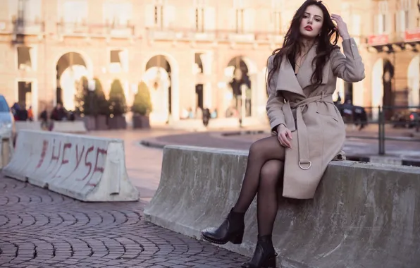 Picture look, face, hair, beauty, coat, Ester