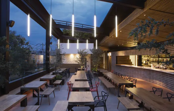 Chairs, bar, the room, tables, Balmori
