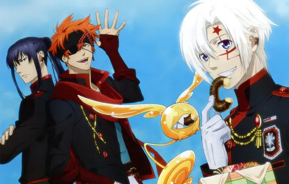 The sky, guys, donut, D. Gray-man