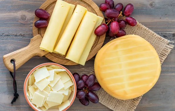 Picture photo, food, cheese, grapes, still life