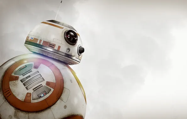 Picture background, fiction, robot, Star Wars: The Force Awakens, Star wars: the force awakens, BB 8