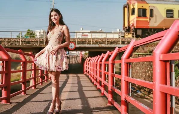 Picture figure, face, girl, summer, dress