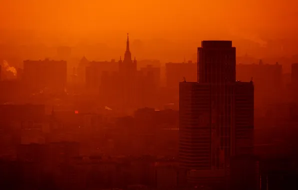 The city, Wallpaper, home, panorama, Moscow, temple, wallpaper, Russia