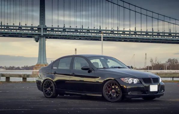 Black, BMW, BMW, black, 328i, E90, The 3 series