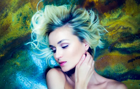 Picture girl, face, background, hair, makeup, Polina Gagarina