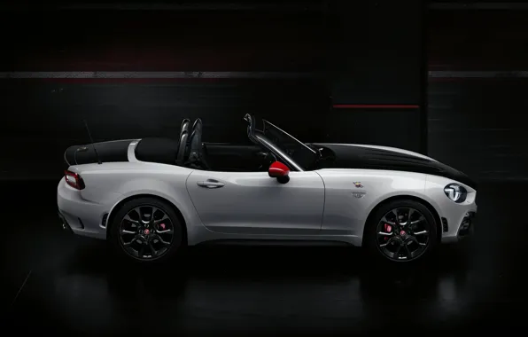 Profile, Roadster, spider, black and white, double, Abarth, 2016, 124 Spider