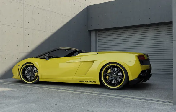 Picture Auto, Yellow, Lamborghini, Tuning, Garage, Gallardo, Drives, Supercar