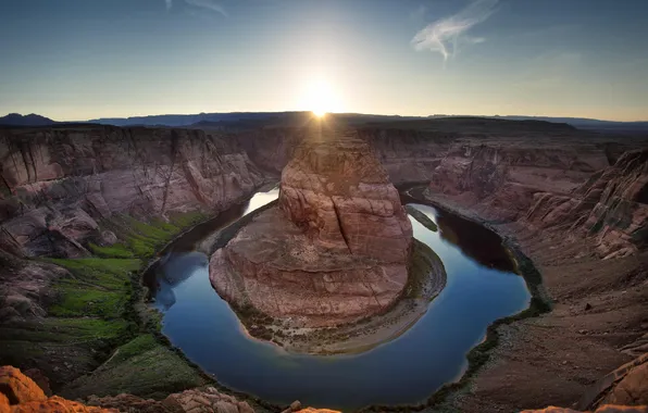 Picture nature, river, canyon, arizona, red dessert, colorado river, Horse shoe bend