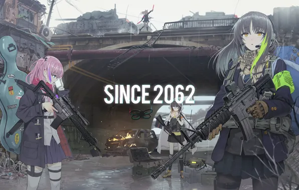Picture girl, weapons, Girls Frontline, Girls front