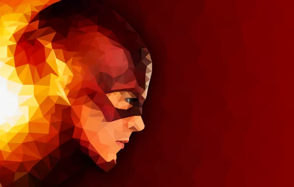 Picture Artwork, The Flash, Low Poly