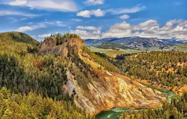 Landscape, mountains, United States, Wyoming