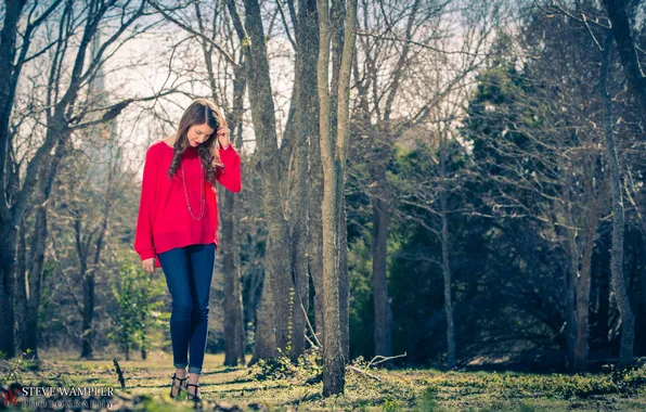 Picture girl, nature, background