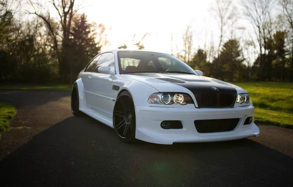 BMW, Carbon, White, E46, Sight