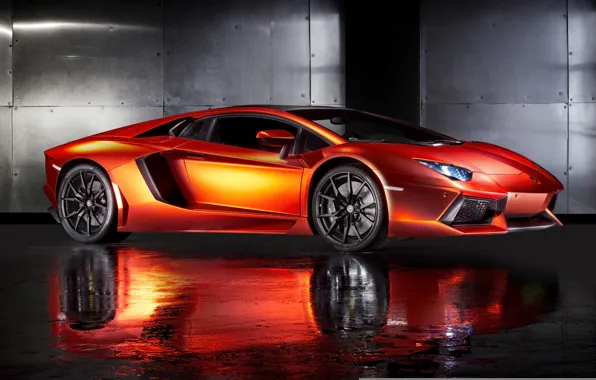 Supercar, orange, Lamborghini, rechange, Lamborghini Aventador, hq Wallpapers