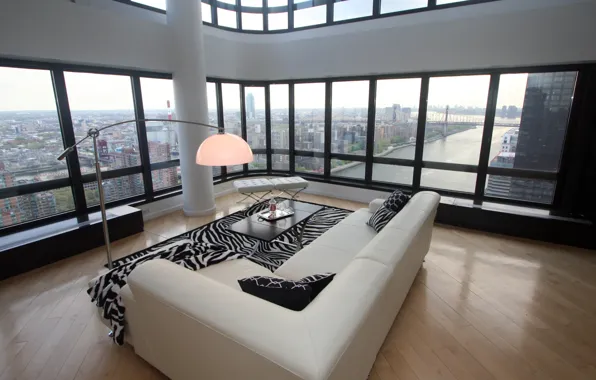 Design, style, interior, penthouse, megapolis, city apartment