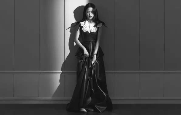 Black and white, Wallpaper for desktop, kpop, 16:9, blackpink, 3840x2160, blackpink, kim jisoo