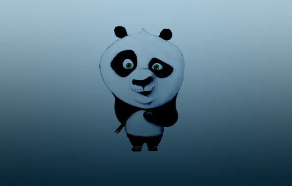 Picture sticks, dark blue, Kung Fu Panda, Kung fu Panda, dumpling