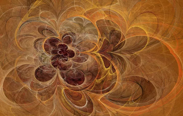 Picture line, pattern, fractal, the volume