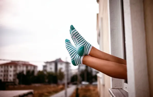 Picture window, socks, legs, Turkey, Reebok, Bursa