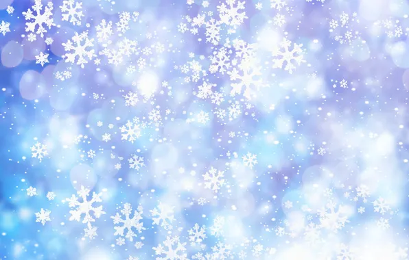 Snow, snowflakes, glare, background, texture, Christmas, New year, snowfall