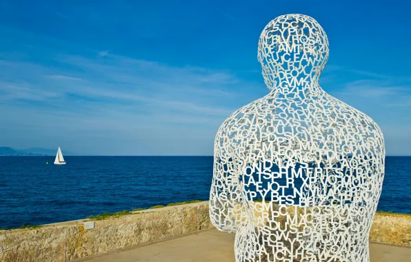 Picture sea, boat, France, sail, Antibes