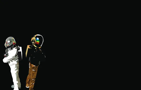Picture color, music, background, helmet, Daft Punk