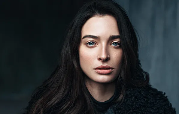 Picture Girl, Look, Hair, Portrait, Black, Beautiful, Natalia KVINT