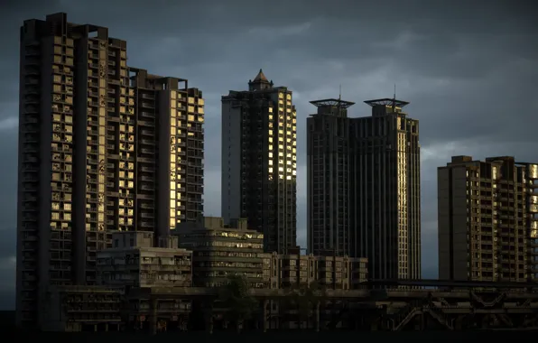 The city, building, skyscrapers, BANGKOKXXIII, 360 Street