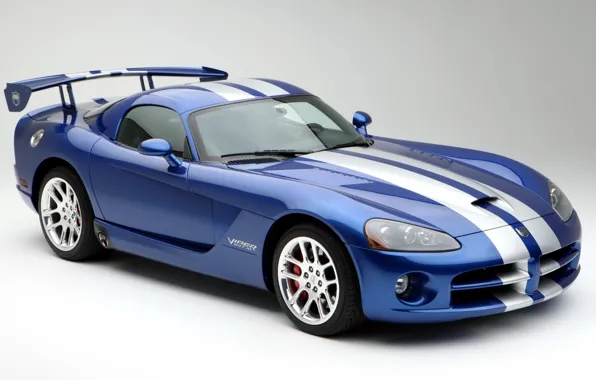Blue, background, Dodge, Dodge, supercar, Viper, Coupe, the front