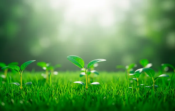 Grass, macro, sprouts, glare, background, Wallpaper, wallpaper, grass