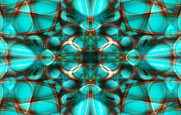 Design, art, fractal, light blue, turqouise