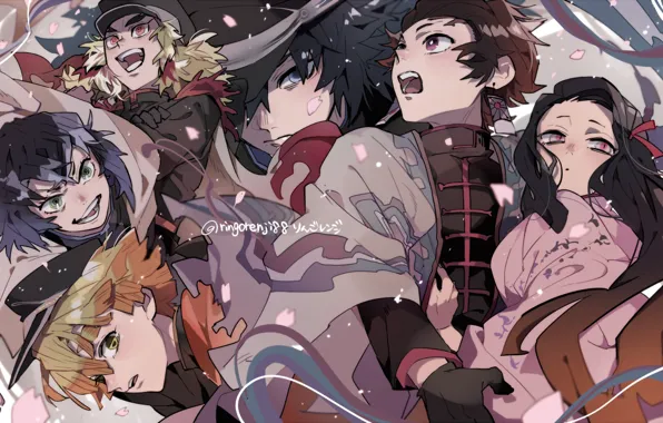 Picture art, characters, The Blade Cleaves Demons