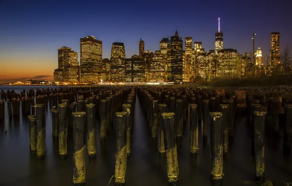 USA, United States, skyline, sunset, New York, Manhattan, NYC, New York City