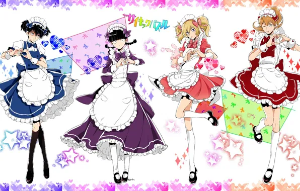 Download wallpaper maids, Mob Psycho 100, Mob psycho 100, section