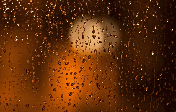 Glass, drops, rain