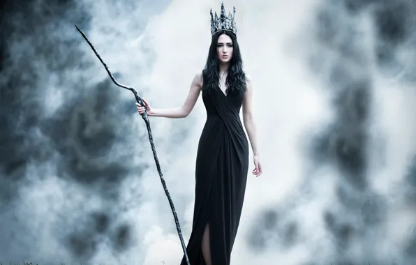 Girl, staff, fairy tale, Tales of Narnia