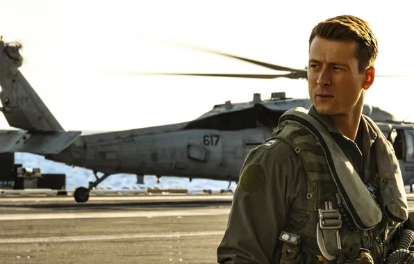 Frame, pilot, helicopter, action, pilot, Glen Powell, Glen Powell, Top Gun: Maverick