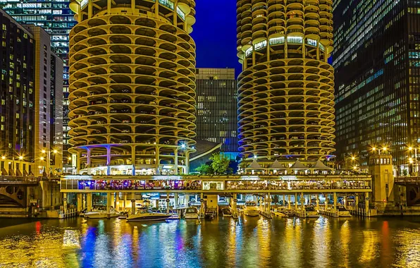 Picture building, skyscrapers, America, Chicago, Chicago, USA, skyscrapers