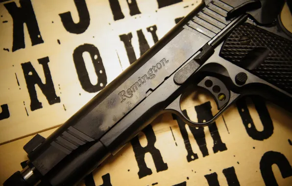 Picture gun, weapons, 1911, self-loading, Remington R1