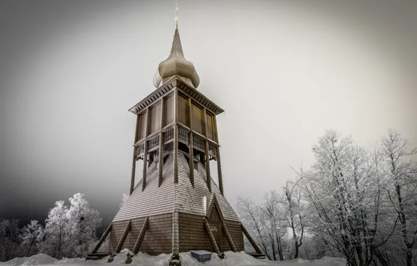 Picture winter, Church, Sweden, Kiruna, Kiruna