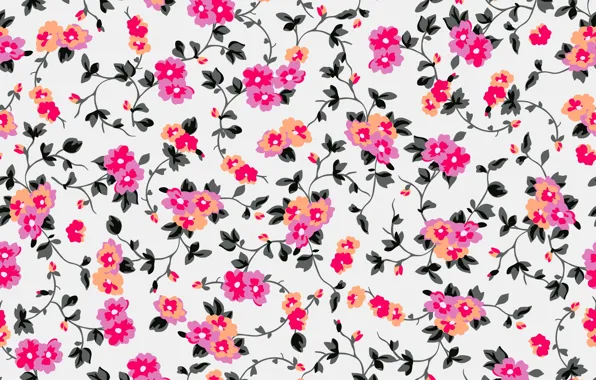 Background, figure, colorful, ornament, pink, flowers, floral, background